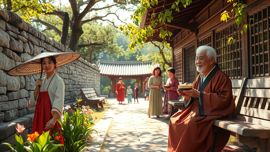 복날의 의미와 유래 (realistic 스타일)