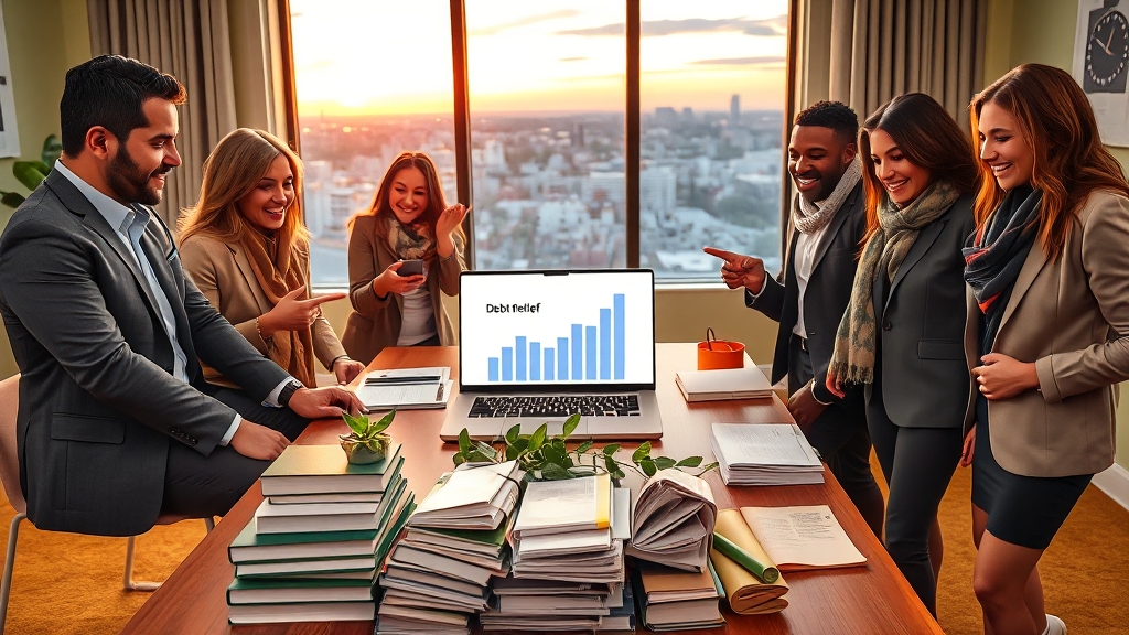 빚탕감 신청 방법 (realistic 스타일)