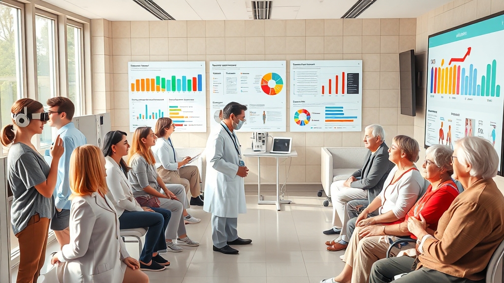 연령별 맞춤 검진 항목 (realistic 스타일)