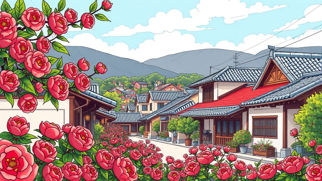 알찬 1박 2일: 충남 봄 여행 추천 일정 (cartoon 스타일)