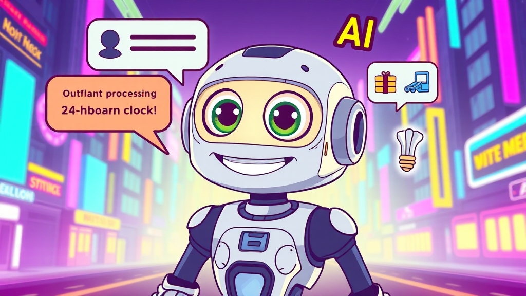 ChatGPT 활용 고객 관리 자동화 (cartoon 스타일)