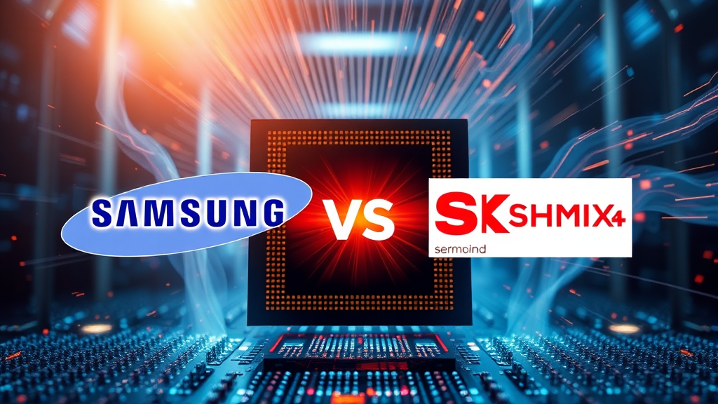 경쟁사 비교: 삼성전자 vs SK하이닉스, 누가 앞설까? (realistic 스타일)