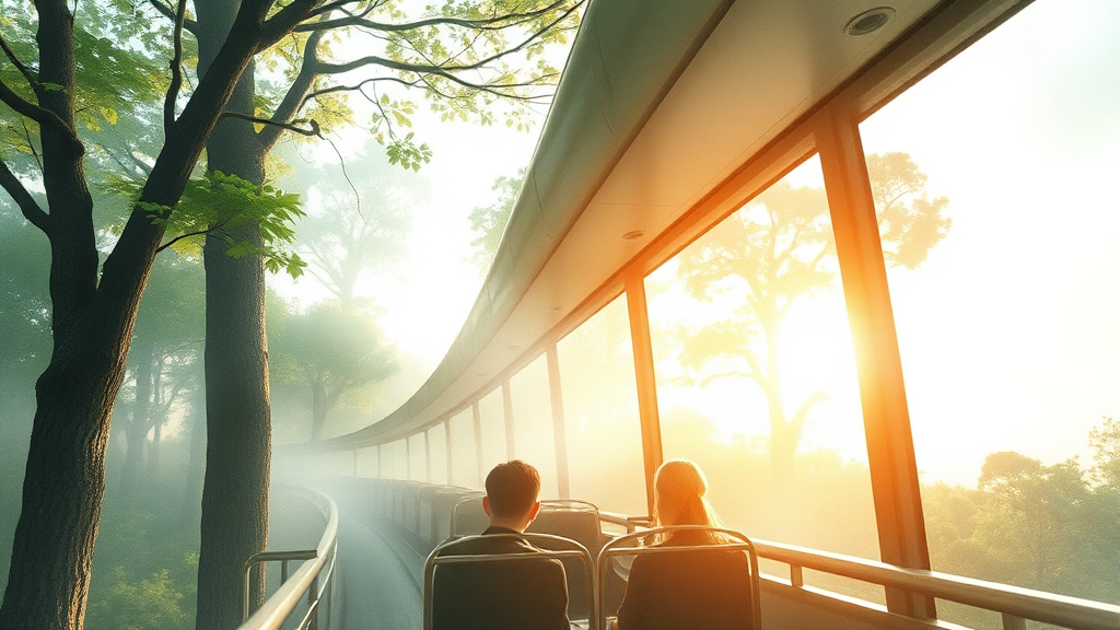 화담숲 모노레일 이용 시 꼭 알아야 할 팁 (watercolor 스타일)