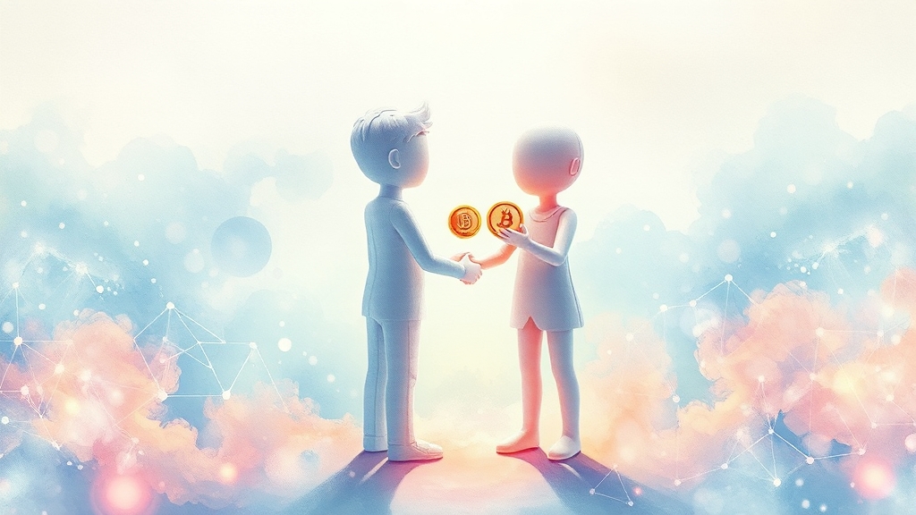 업비트-OKX 입출금: 테더(USDT) 활용! (watercolor 스타일)
