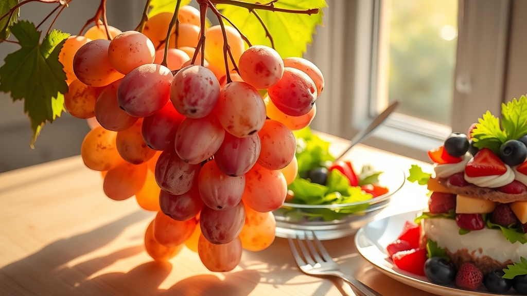 샤인머스켓 고르는 법 & 먹는 법 (realistic 스타일)