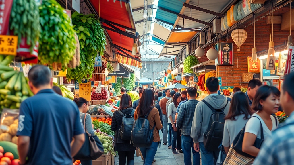 용인 5일장 판매 품목 총정리! (realistic 스타일)