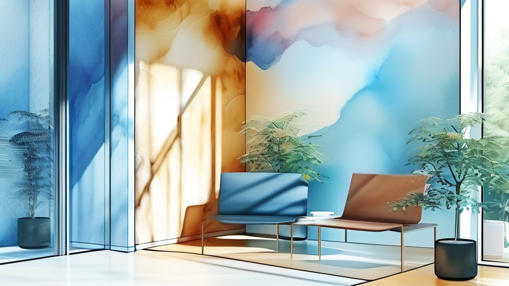 축농증 진단 및 치료 방법: 한의원 vs 이비인후과 (watercolor 스타일)