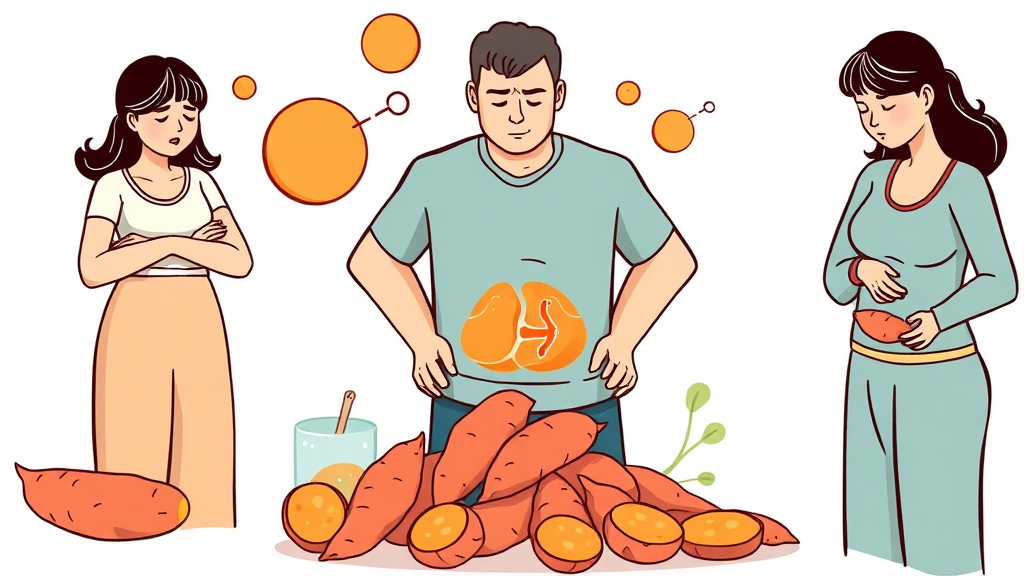 고구마 부작용, 혹시 나에게도? (illustration 스타일)