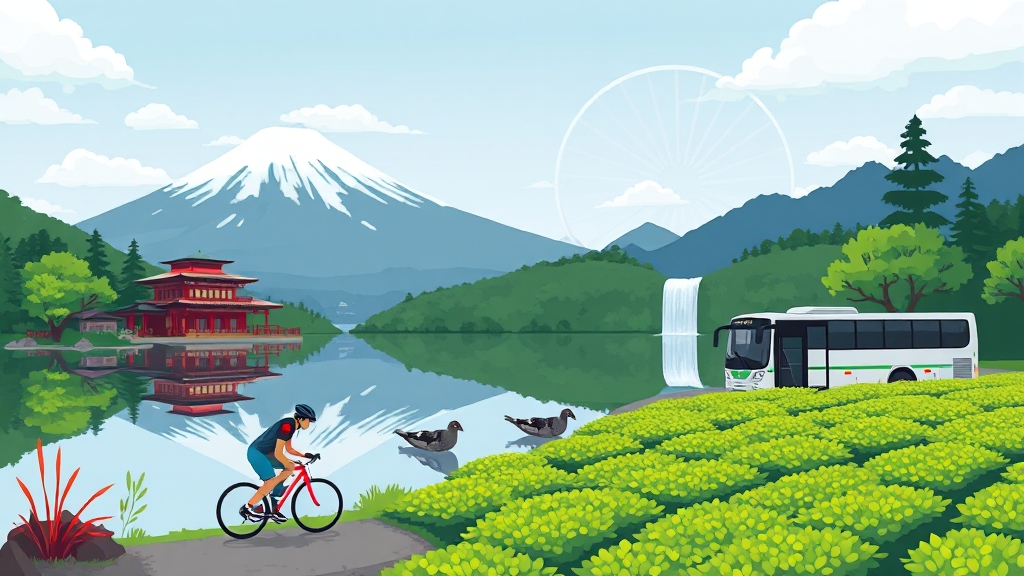후지노미야 근교 여행 추천 (cartoon 스타일)