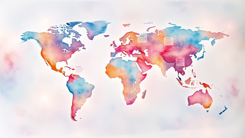 eSIM 요금 및 통신사 비교 (watercolor 스타일)