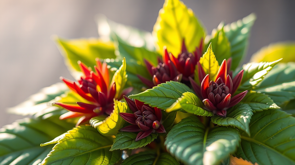 삼백초 추출물: 자연의 선물 (realistic 스타일)