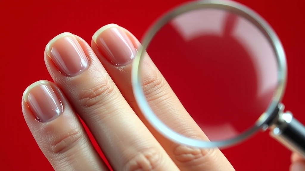손톱 세로줄, 건강 신호일까? (realistic 스타일)