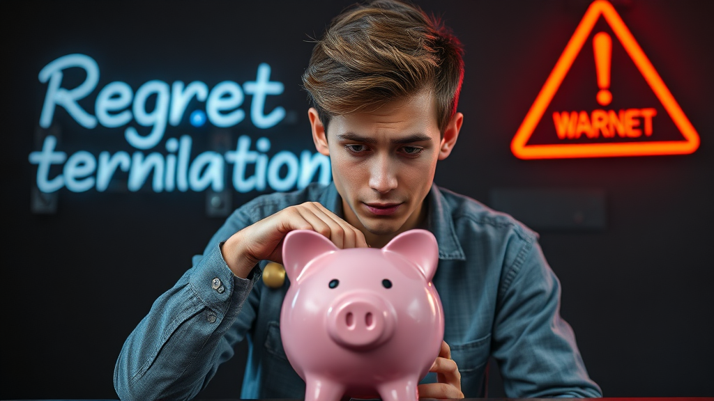 중도 해지 시 불이익 (realistic 스타일)