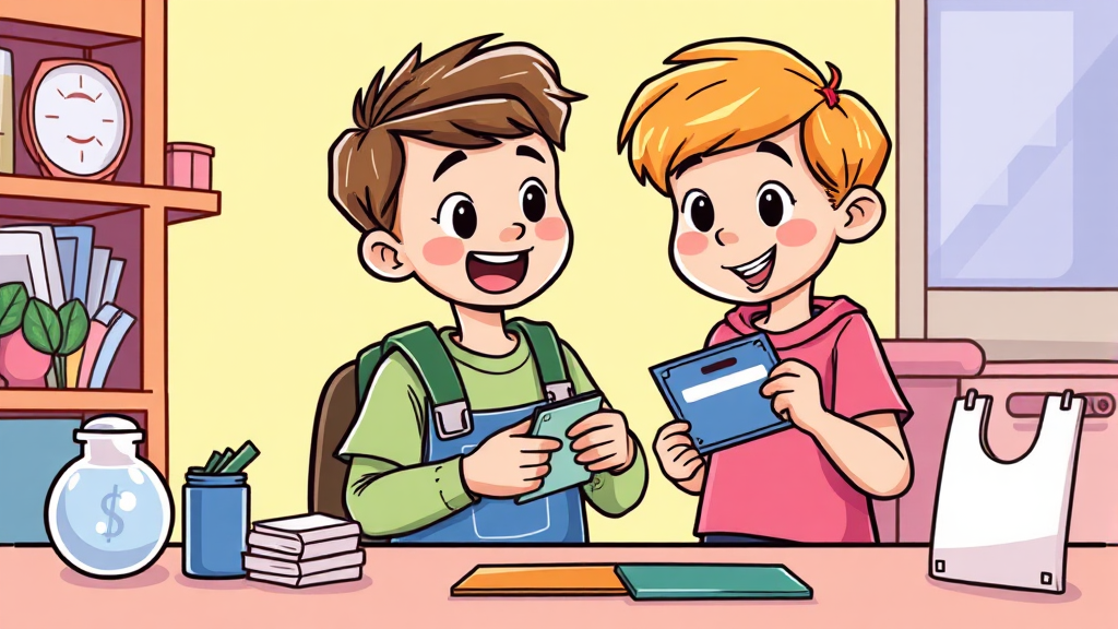 어린이 체크카드란? (cartoon 스타일)