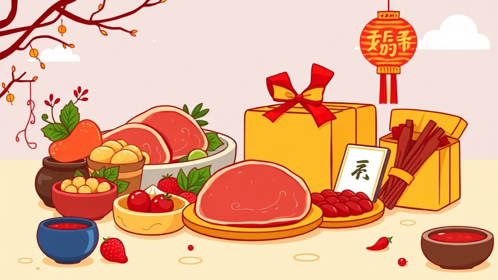 프리미엄 설 선물 제안 (cartoon 스타일)