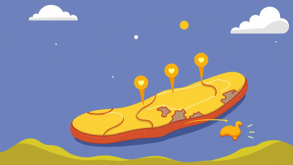 몸의 축소판, 발바닥에 숨겨진 건강 포인트 (cartoon 스타일)