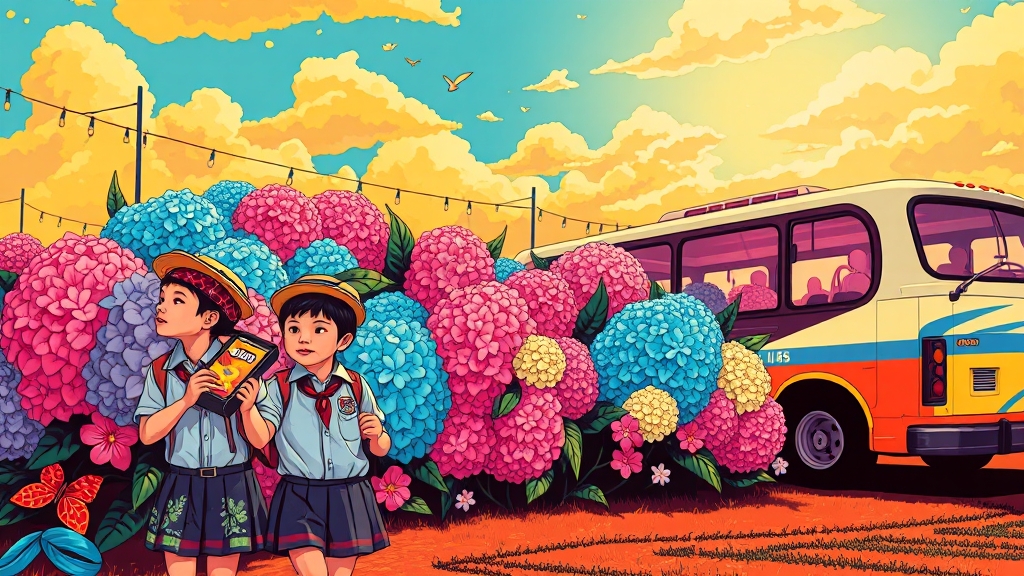 부대시설 및 편의시설 (popart 스타일)