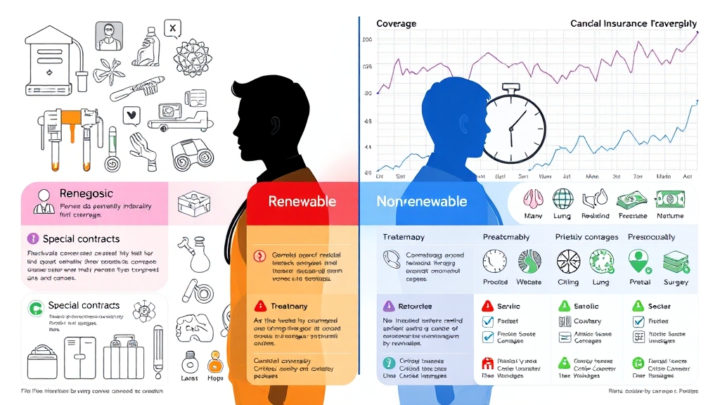 암보험 종류 및 보장 비교 (illustration 스타일)
