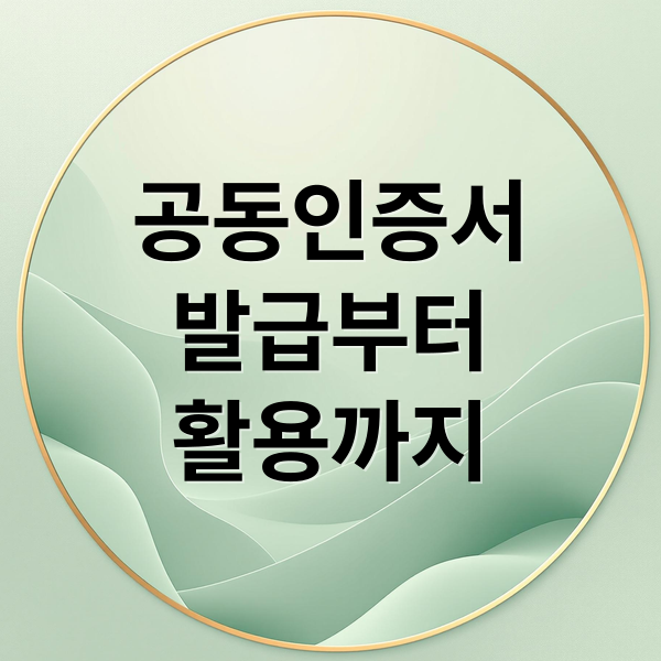 공동인증서
발급부터
활용까지 (공동인증서 발급 방법)