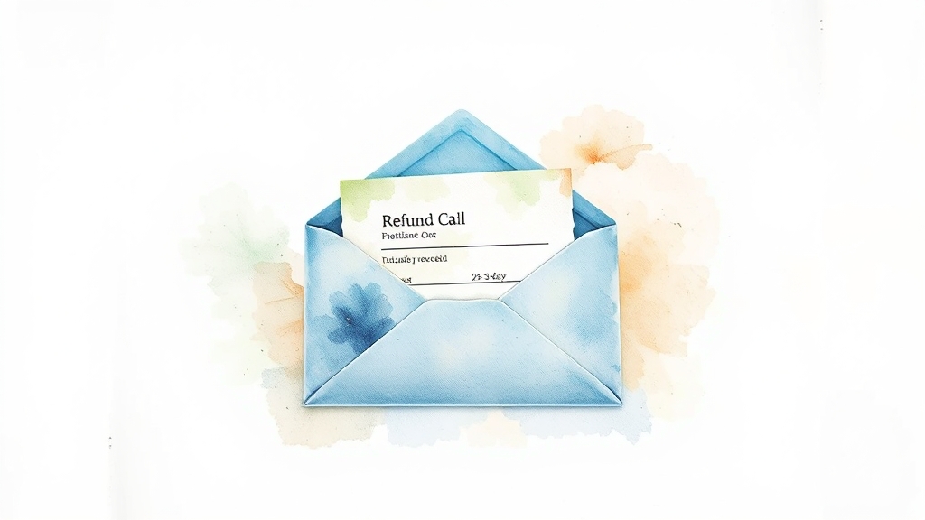 환급금 조회 & 입금 시기 (watercolor 스타일)