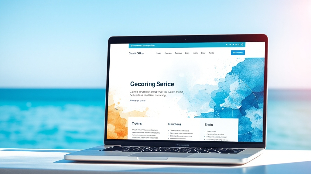 남해군청 홈페이지 기능 및 활용법 (watercolor 스타일)