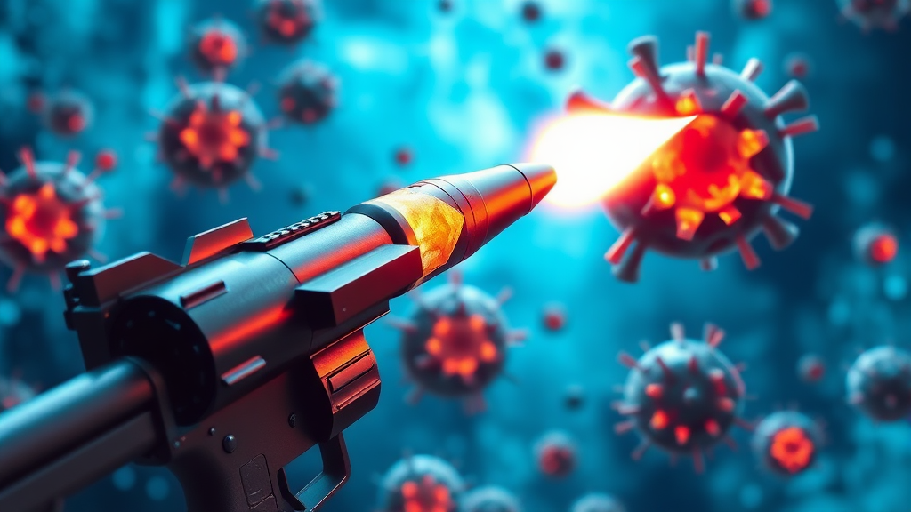 PFE 신약: 암 치료의 새 희망? (realistic 스타일)