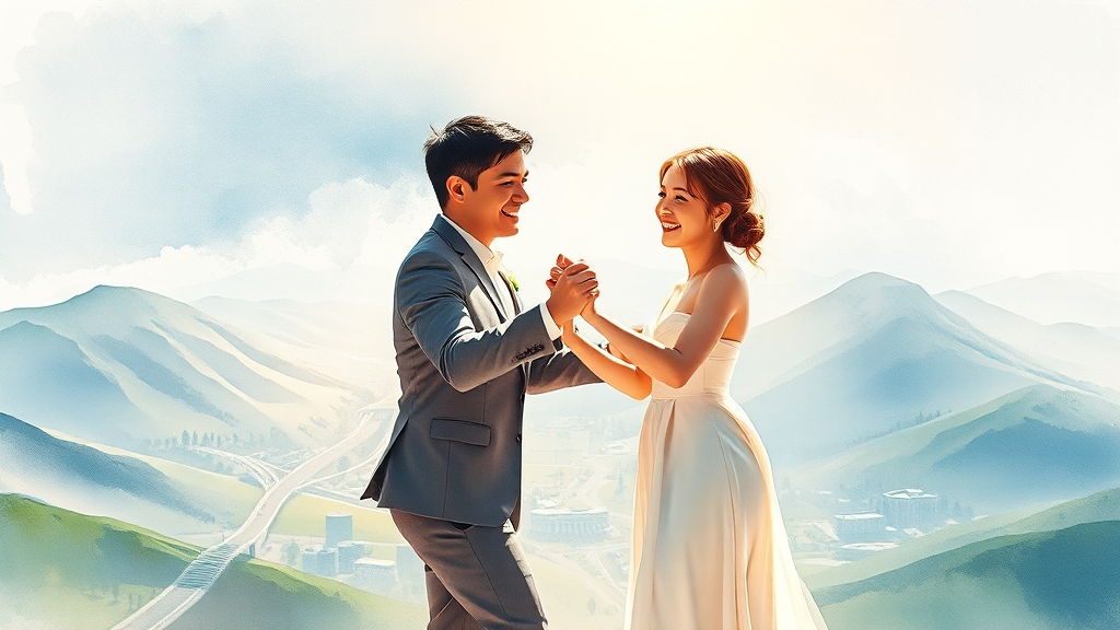 2025 경기청년 결혼지원금 개요 (watercolor 스타일)