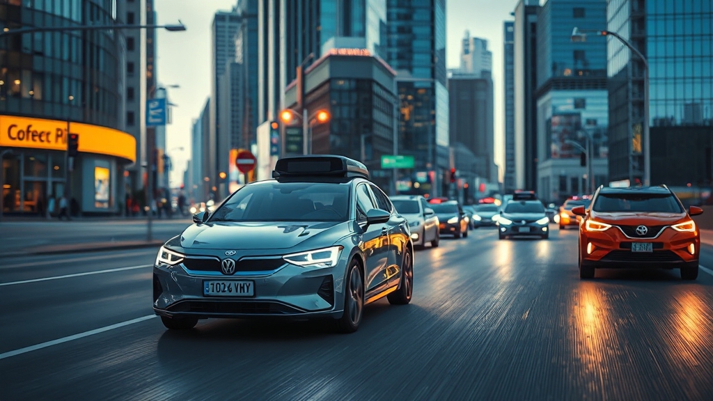 인공지능 자동차 주요 기능 (realistic 스타일)