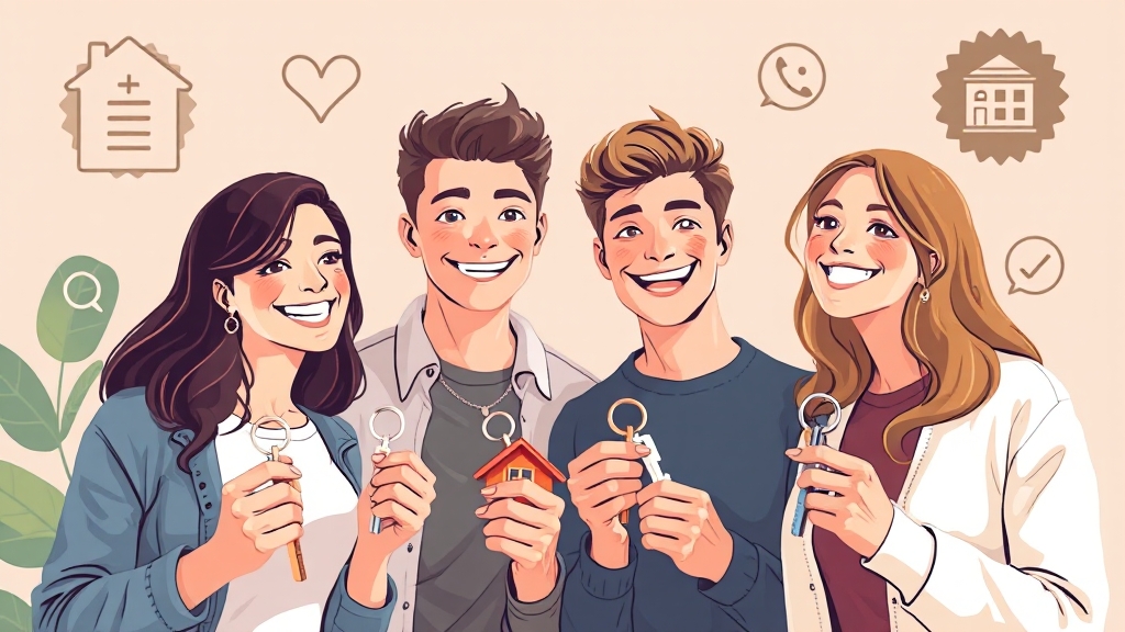 생애 최초 주택 구매 혜택 (illustration 스타일)