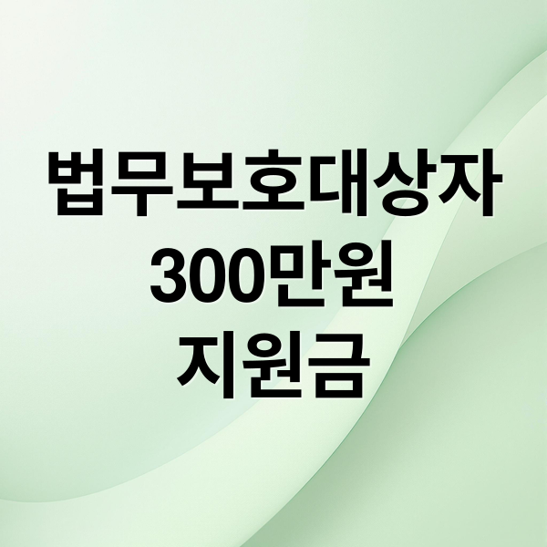 법무보호대상자
300만원
지원금 (법무보호대상자 지원금 300만원)