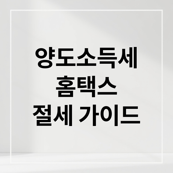 양도소득세
홈택스
절세 가이드 (양도소득세 신고)