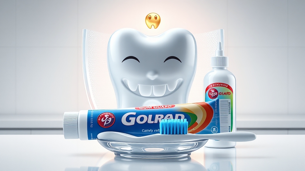 충치 예방, 이빨보호제약의 원리 (illustration 스타일)