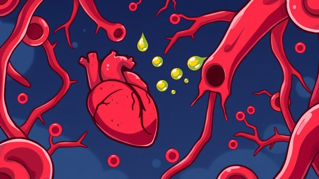 혈관 건강에 좋은 헤링 오일 (cartoon 스타일)