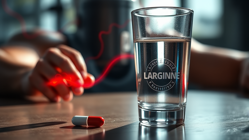 아르기닌 복용법 및 섭취량 (realistic 스타일)