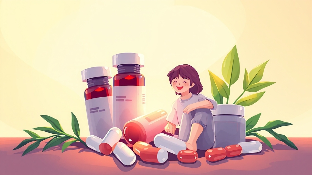 영양제 복용 후 기대 효과와 후기 (illustration 스타일)