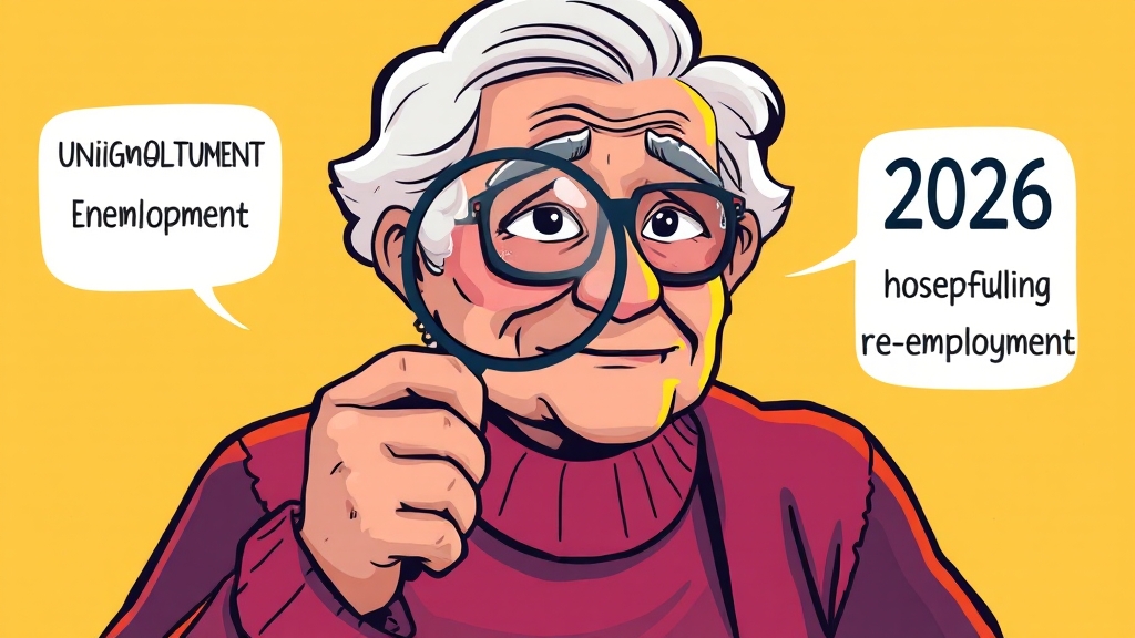 65세 이상 실업급여 조건 (cartoon 스타일)