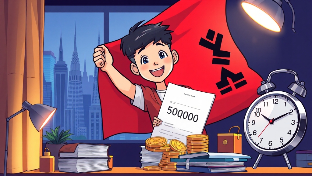 2차 신청 자격 조건 (cartoon 스타일)