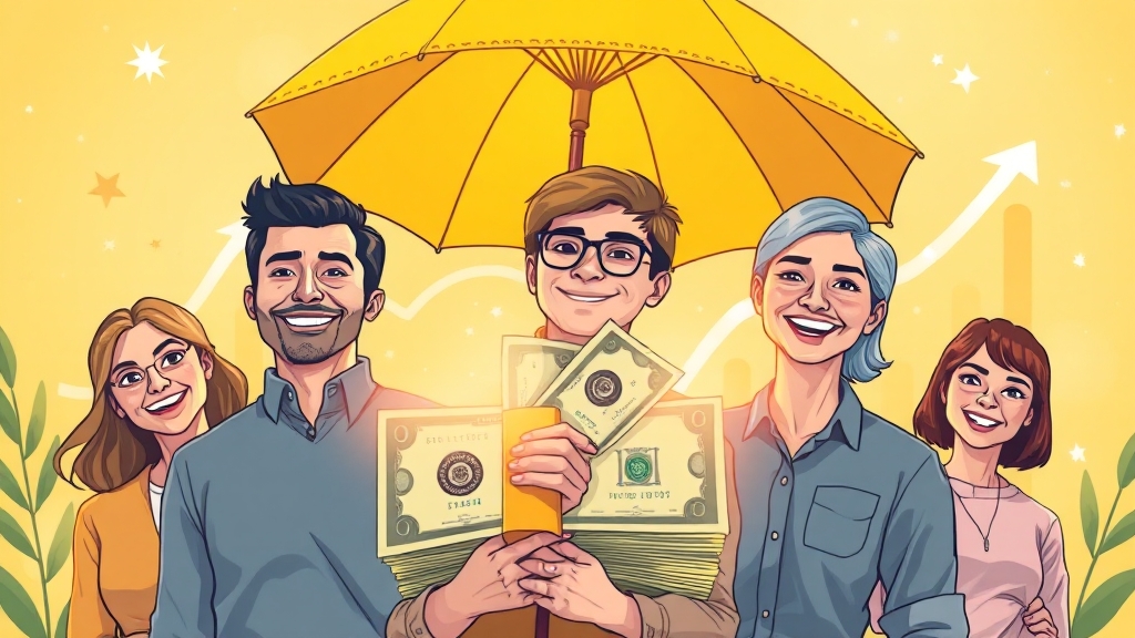 노란우산공제, 왜 좋을까요? (illustration 스타일)