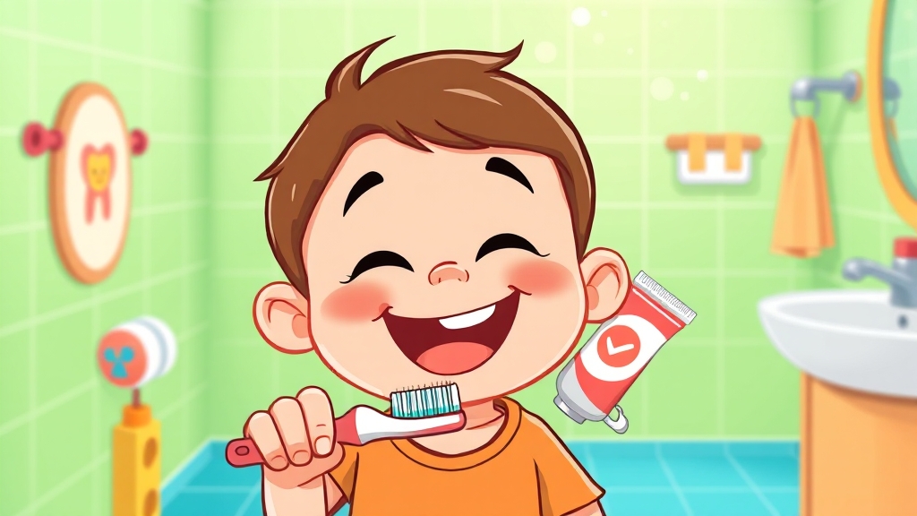 우리 아이 안전한 치약 선택 (cartoon 스타일)