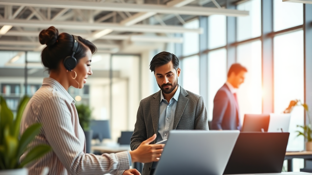 AI 시대, 사무직 업무 변화 (realistic 스타일)