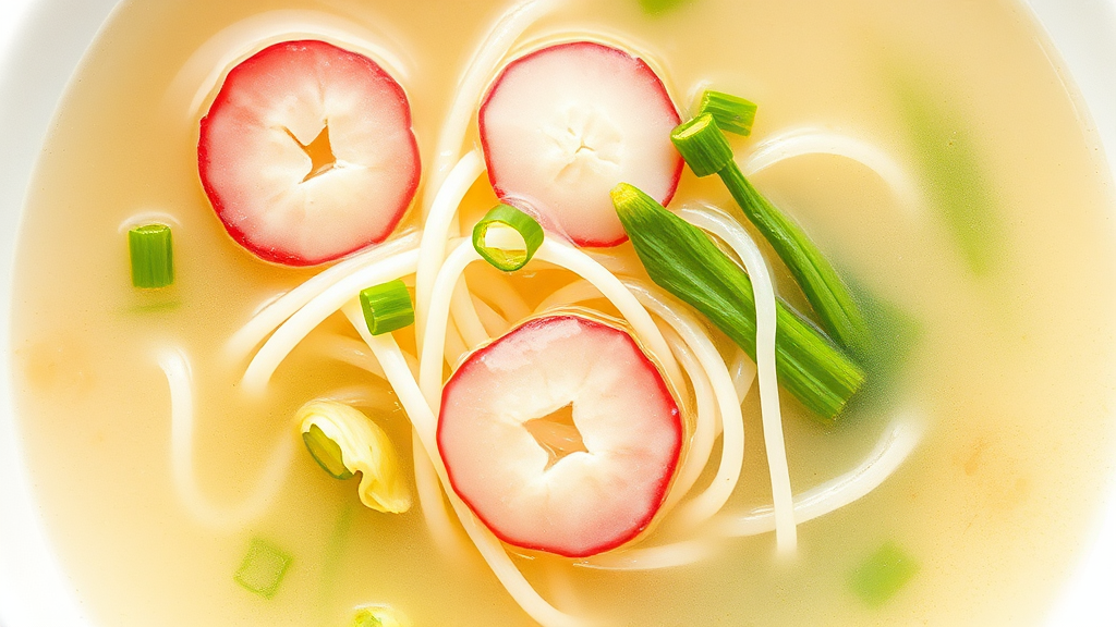 콩나물국 황금비율 재료 (watercolor 스타일)