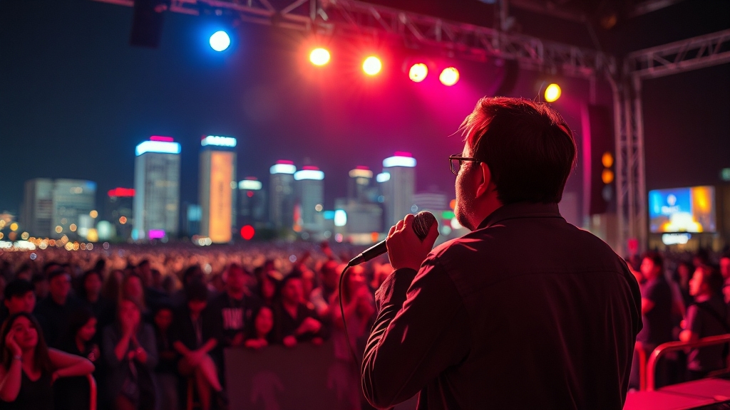 공연 일정 및 도시별 정보 (realistic 스타일)