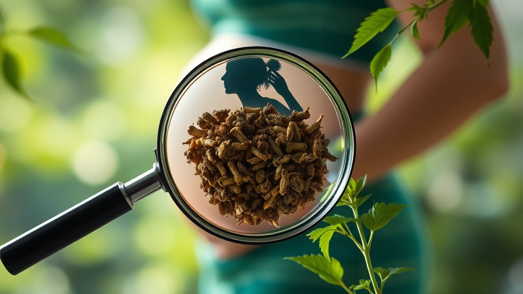 쑥 섭취 시 주의사항 (realistic 스타일)