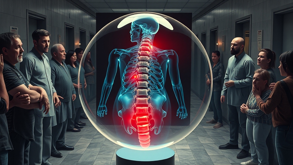 허리디스크 발생 원인과 증상 (illustration 스타일)