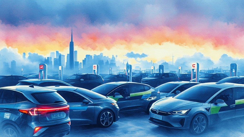 전기차 구매 시 고려해야 할 핵심 요소 (watercolor 스타일)