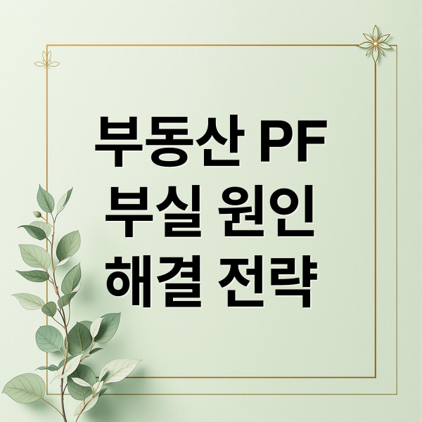 부동산 PF
부실 원인
해결 전략 (부동산 PF 부실 18.5조원 구조조정 정리)