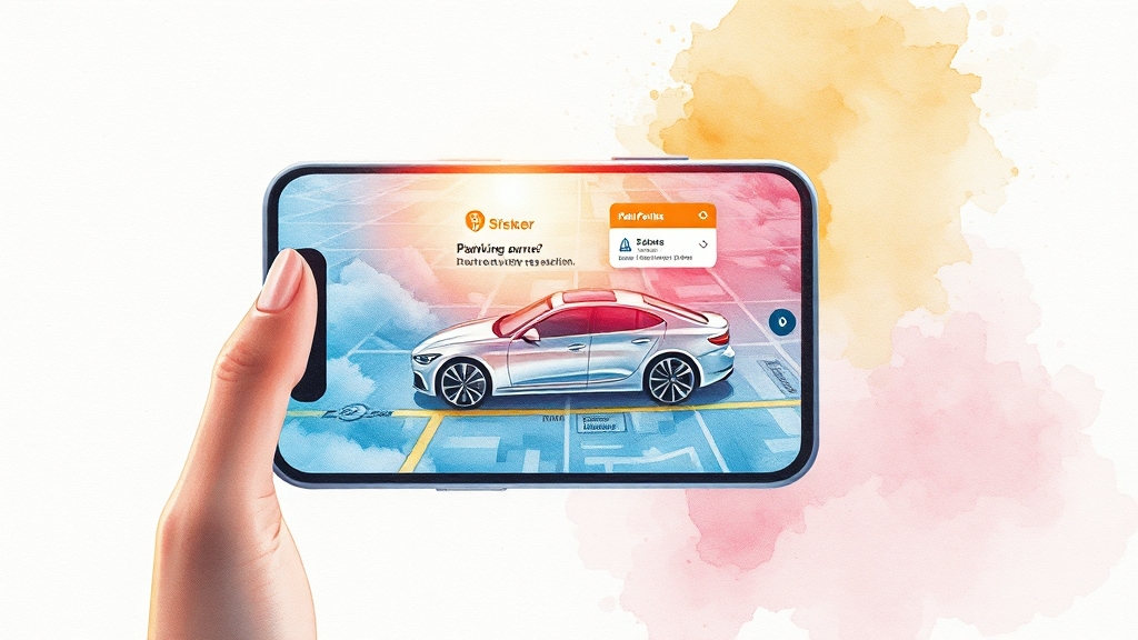 네이버지도 주차 예약 방법 (watercolor 스타일)