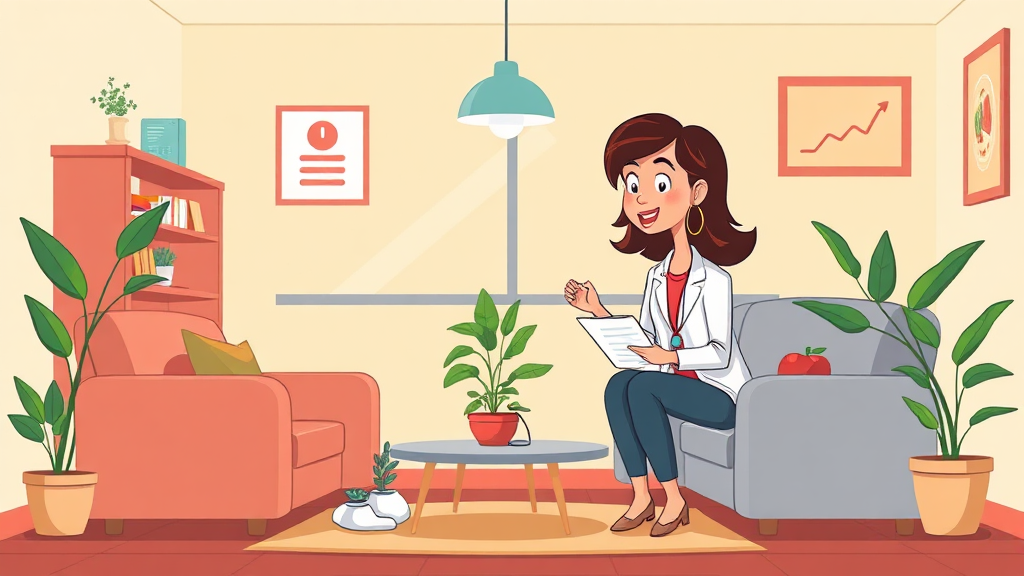 갱년기 자가진단 A to Z 6 쿠퍼만 지수 점수별 해석 (cartoon 스타일)