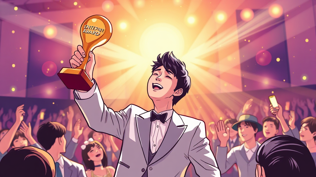 이상민 수상 소감 및 배경 (illustration 스타일)