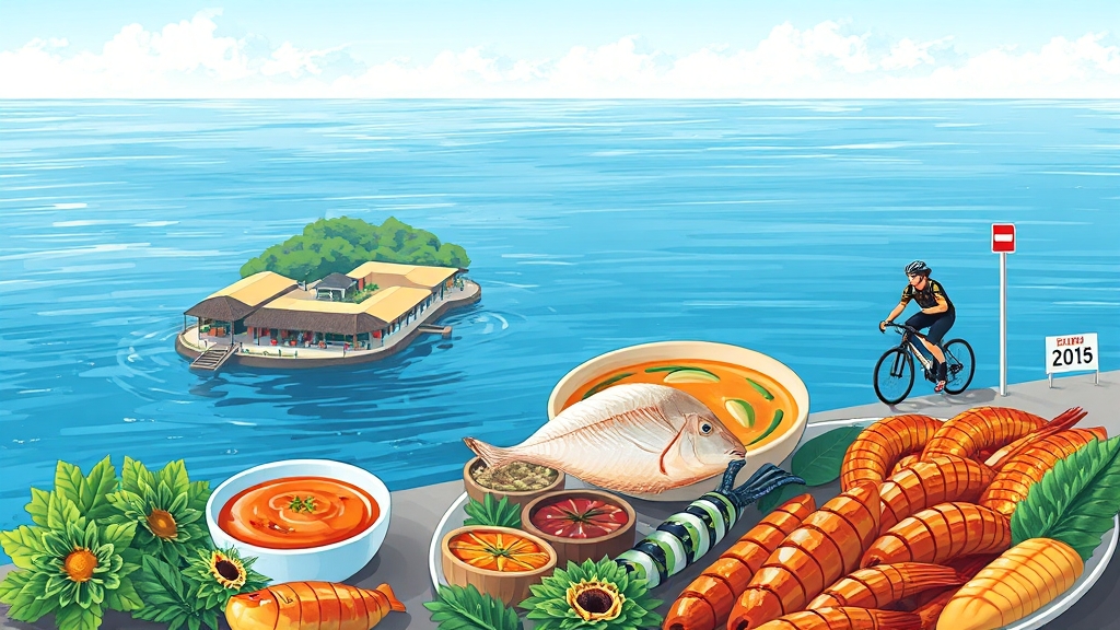 대부도 여행 코스 추천 (illustration 스타일)